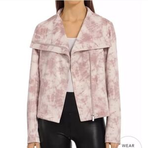 NWT Bagatelle Tie Dye Pink & White Faux Suede Jacket